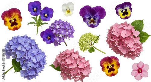 Floral Symphony in Hues AI Generated