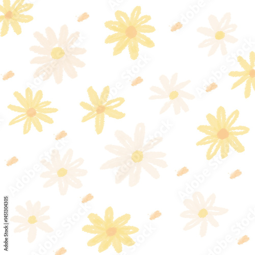 Wallpaper Mural cute simple seamless floral pattern Torontodigital.ca