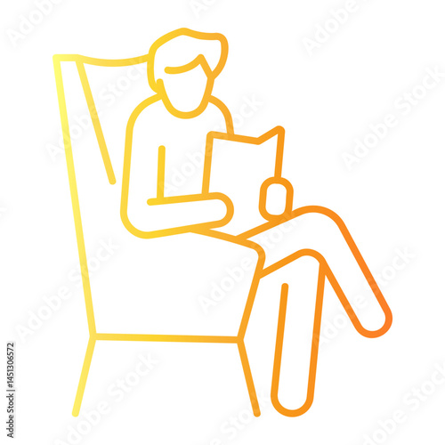 peace of mind Line Gradient Icon