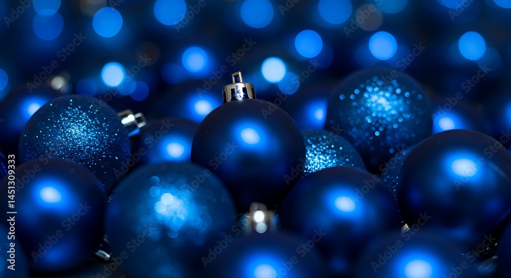 Fototapeta premium Midnight Blue Orb Symphony AI Generated