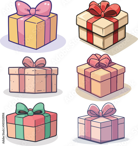 Cartoon gift box material
