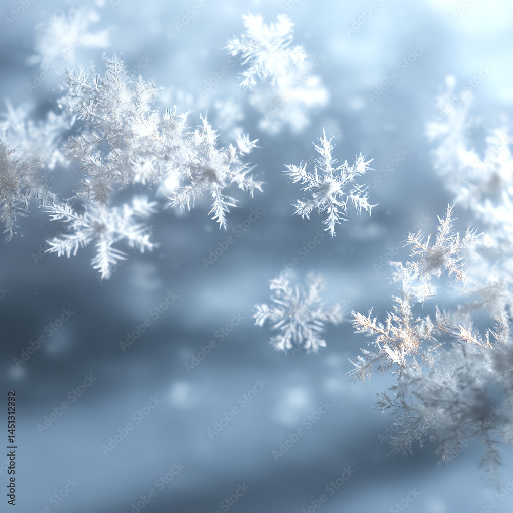 Snowflakes gently falling, creating a serene winter atmosphere, white isolate background. Snowflakes gently falling, creating a serene winter atmosphere, white isolate background.