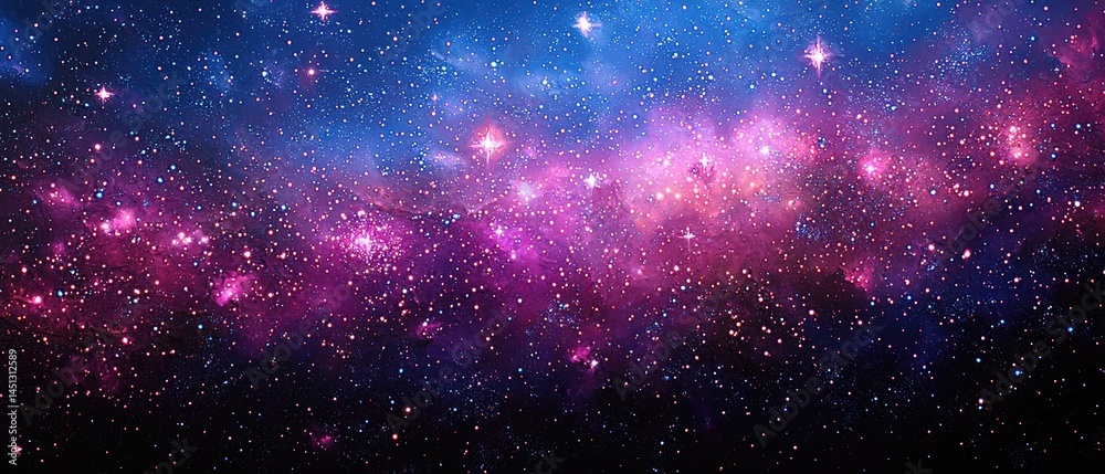 Fototapeta premium Cosmic Nebula A Vibrant Galaxy Wallpaper