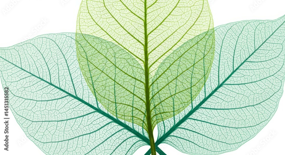Fototapeta premium Leaf Skeleton - Green Colored Leaves