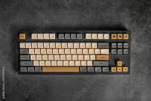 Custom keycaps for mechanical keyboards. Dark background