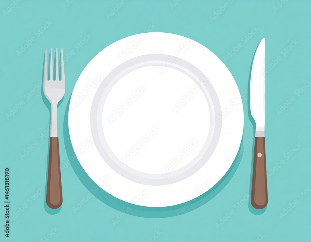 custom made wallpaper toronto digitalSimple Pixel Art Food Image Plate Fork Knife