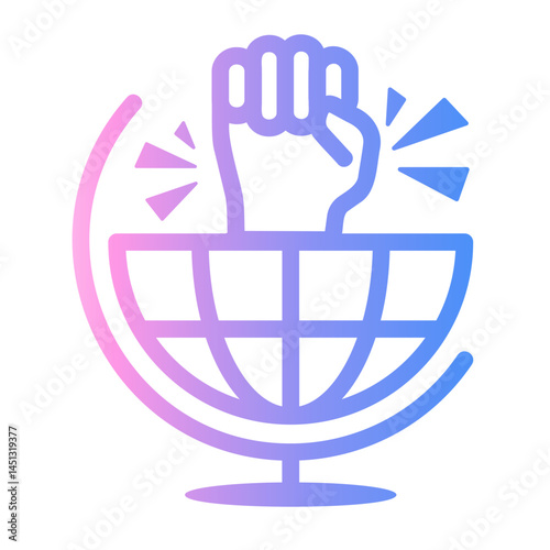 political Line Gradient Icon