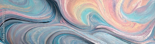 Obraz na płótnie Colorful abstract swirl pattern with pastel hues on a textured surface. w salonie