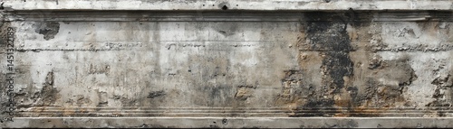 Obraz na płótnie Weathered concrete wall, peeling paint, rustic texture, isolated background. w salonie