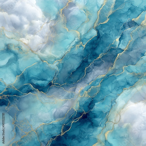 Obraz na płótnie Elegant turquoise abstract background with gold accents. w salonie