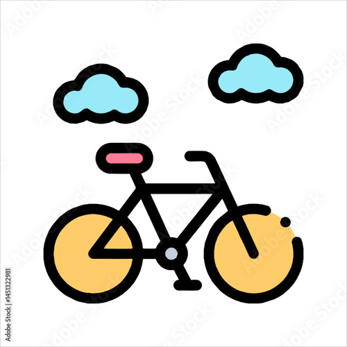 bicycle with cloud