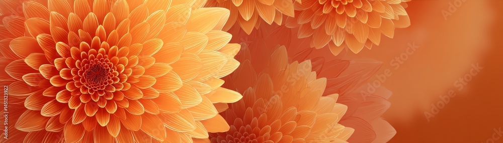 Close-up of vibrant orange flowers with soft focus background.