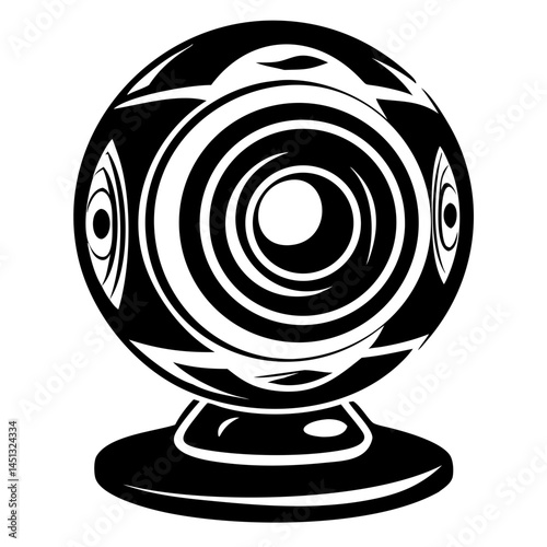 Webcam Vector Illustration - Video Chat Device, Technology Icon,High-quality vector of a webcam, perfect for video conferencing, technology projects