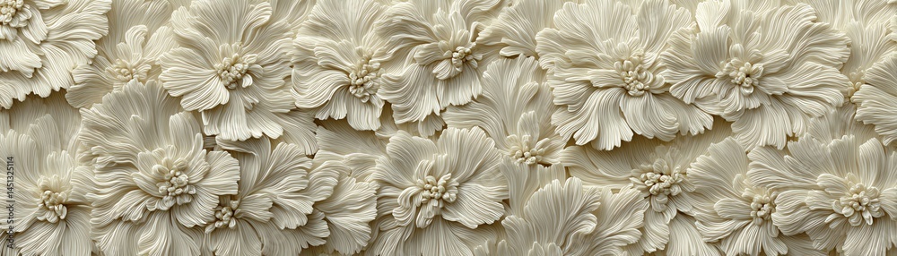 Elegant floral texture on a white background, ideal for design projects.