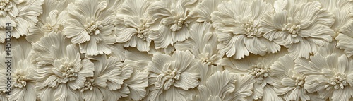 Obraz na płótnie Elegant floral texture on a white background, ideal for design projects. w salonie