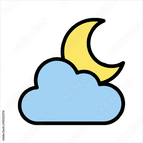 moon and cloud
