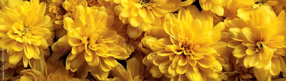 Bright yellow flowers blooming vibrantly in a garden, showcasing petals and freshness.
