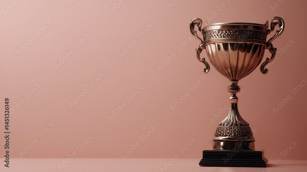 Championship trophy on a subtle background, symbolizing achievement and success.
