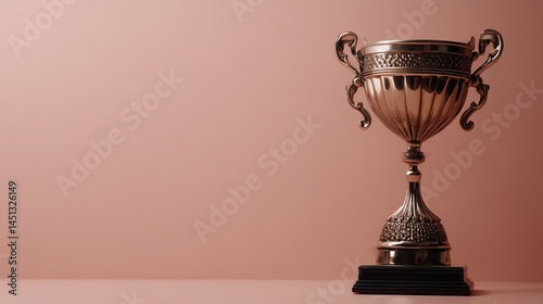 Obraz na płótnie Championship trophy on a subtle background, symbolizing achievement and success. w salonie