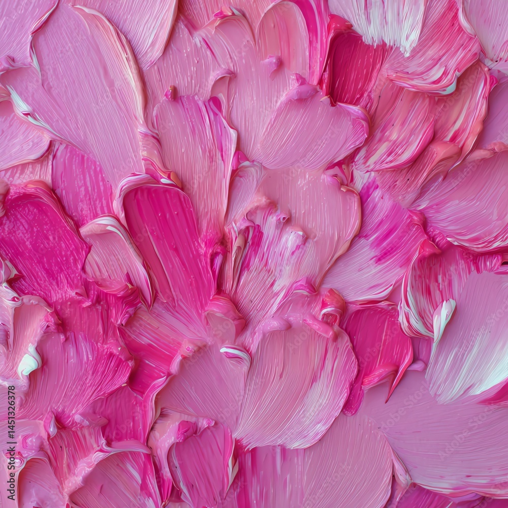 Abstract pink flower petals with a textured, vibrant appearance.