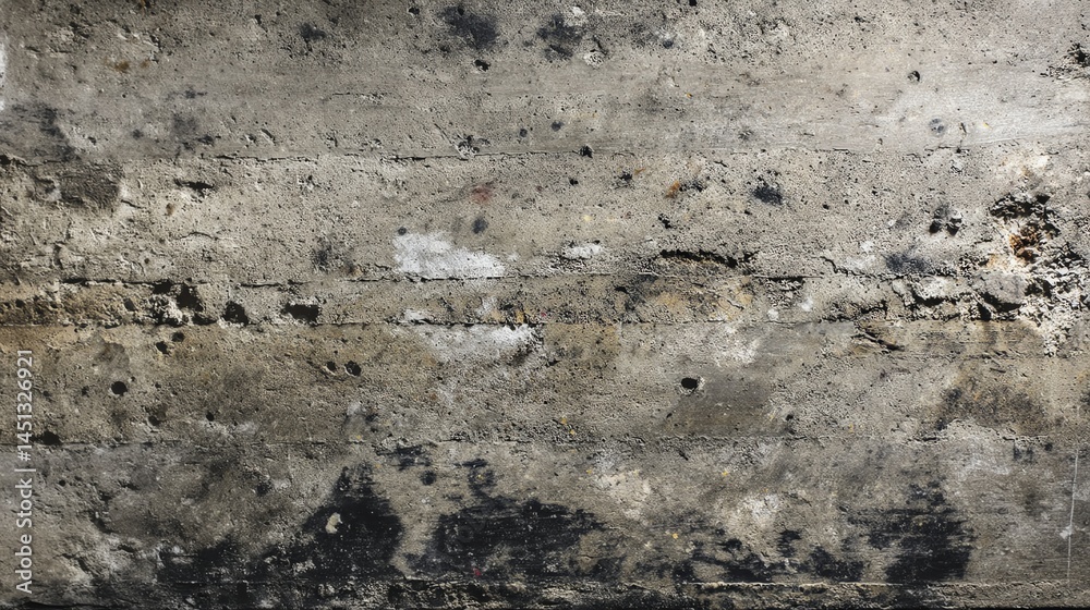 Textured concrete surface with weathered, rustic appearance, ideal for backgrounds.