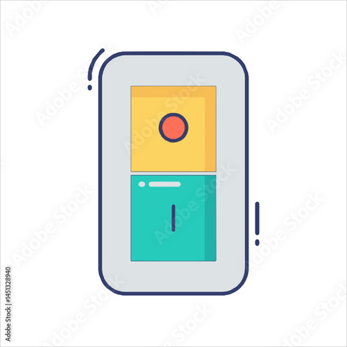 green switch on white background