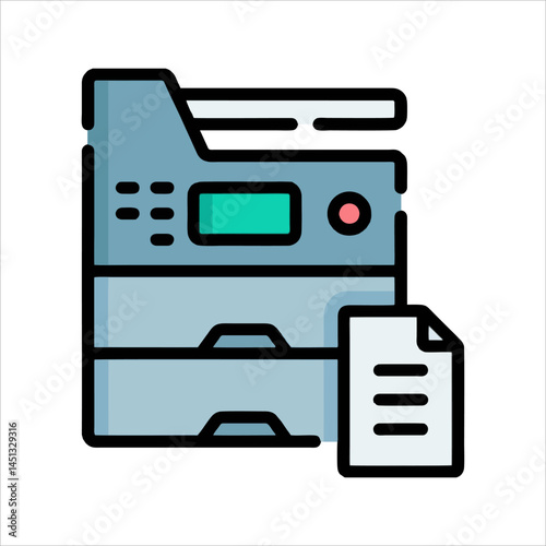printer icon vector illustration
