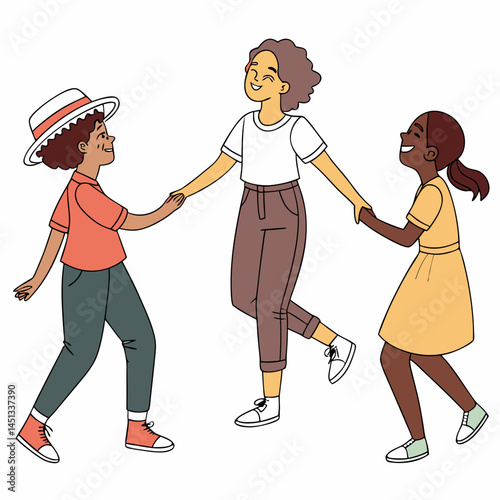 Friends-holding-hands Printable Graphic Design Digital Download Art