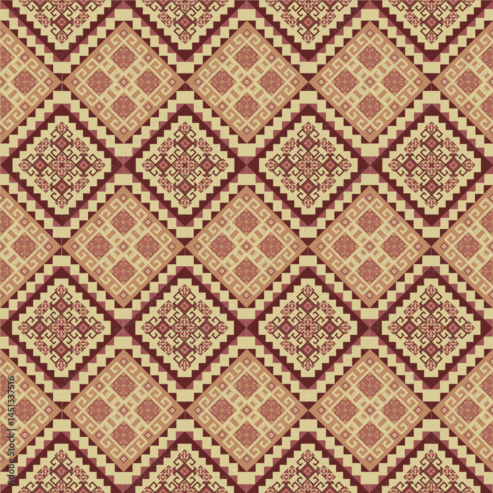 Fototapeta premium Geometric ethnic tribal pattern. Designed for fabric texture background.