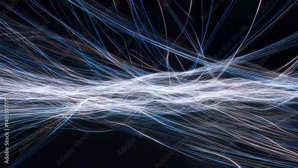 A background of moving dots with abstract digital fiber optic lines A background of moving dots with abstract digital fiber optic lines