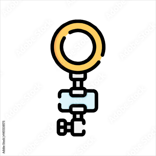 gold guy with magnifier