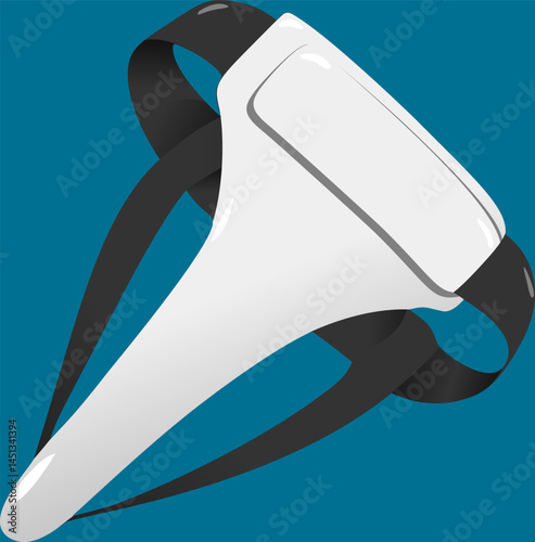 Taekwondo Match Equipment Illustration female groin protector and tosca background