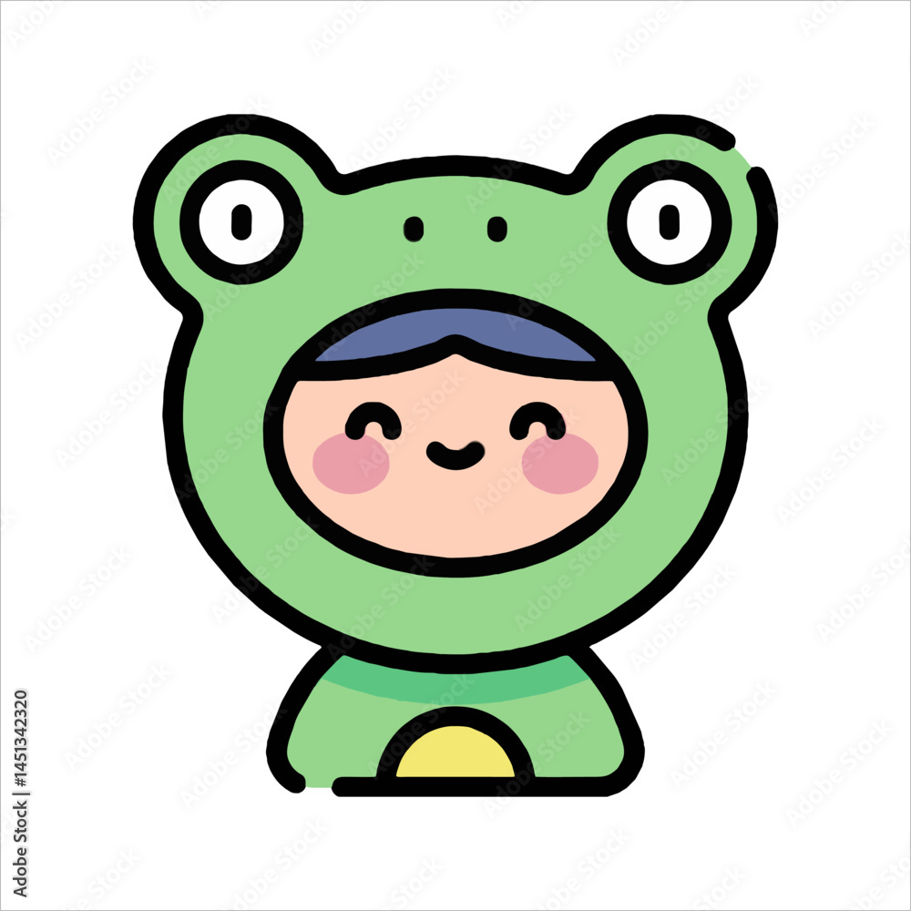 Obraz premium funny green monster