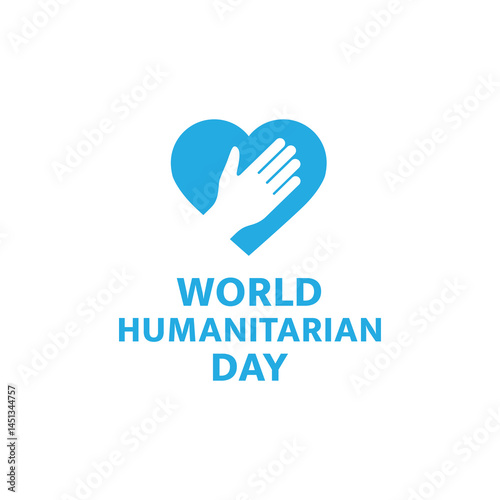 World humanitarian day logo design vector