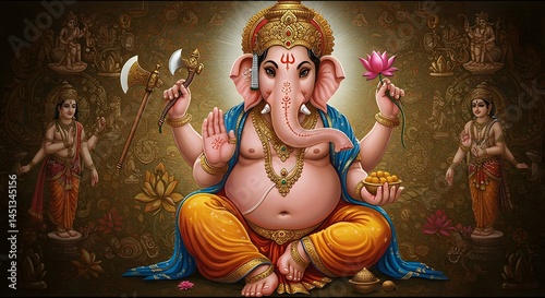Hindu deity ganpati illustration photo