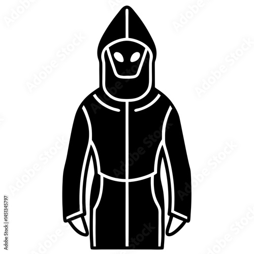 Minimal Hazmat Suit Vector on White