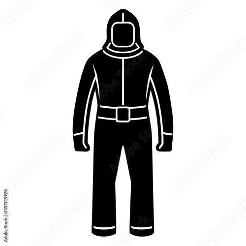 Minimal Hazmat Suit Vector on White