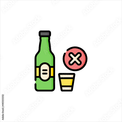 beer bottle and glass