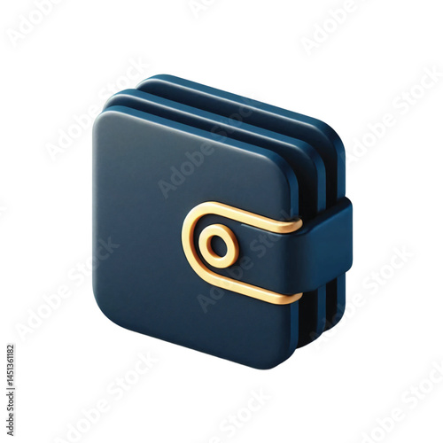 3D Render Icon of Digital Wallet