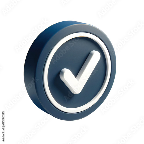 3D Render of Verification Icon