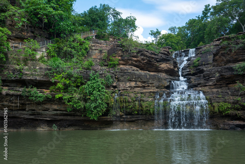 The Pandav Falls is a waterfall in the Panna district in the Indian state of Madhya Pradesh