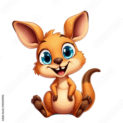 kangaroo cartoon animal vector illustration