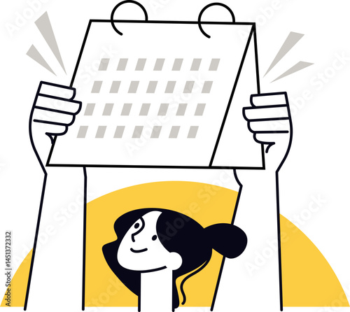 A person holds a calendar. This image is perfect for websites and apps about event planning scheduling or time management promoting organization and reminders.