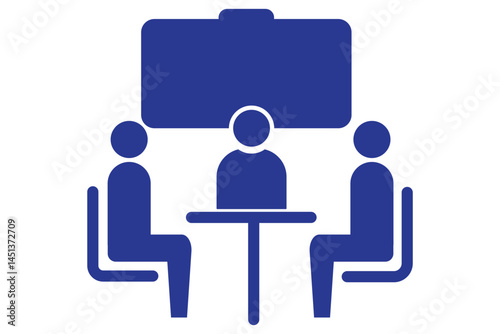 Office Meeting icon line vector illustration.