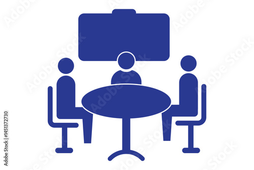 Meeting room icon isolated on white background. Conference symbol modern, simple, vector, icon for website design, mobile app. Vector Illustration.