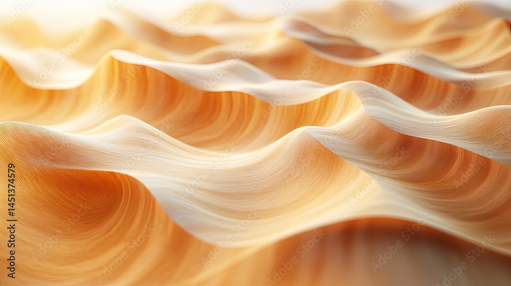 Obraz premium Abstract depiction of undulating sand dunes.