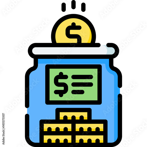 Saving money concept. This image represents financial planning and investment. Use it for finance related websites or educational material for children.