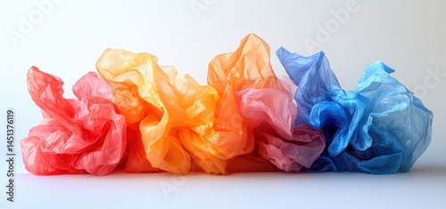 Wallpaper Mural Abstract Colorful Plastic Bags: A Symphony of Hues and Textures Torontodigital.ca