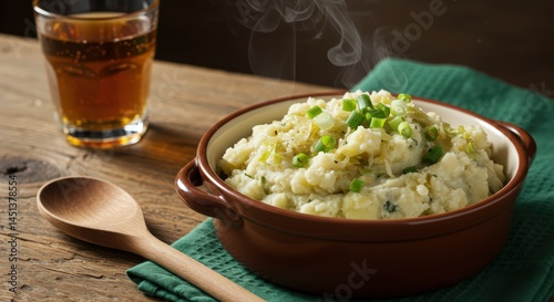 Irish Colcannon Dish with Whiskey, Fresh and Rustic