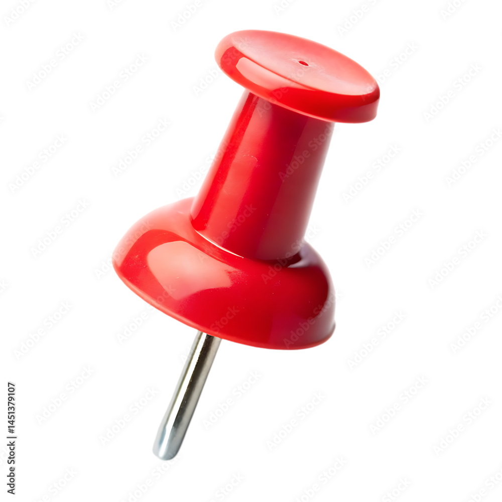 Red Push Pin: High-Resolution Image Red Push Pin: High-Resolution Image